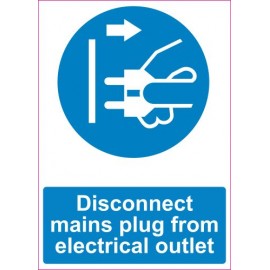 Lipdukas Disconnect mains plug from electrical outlet